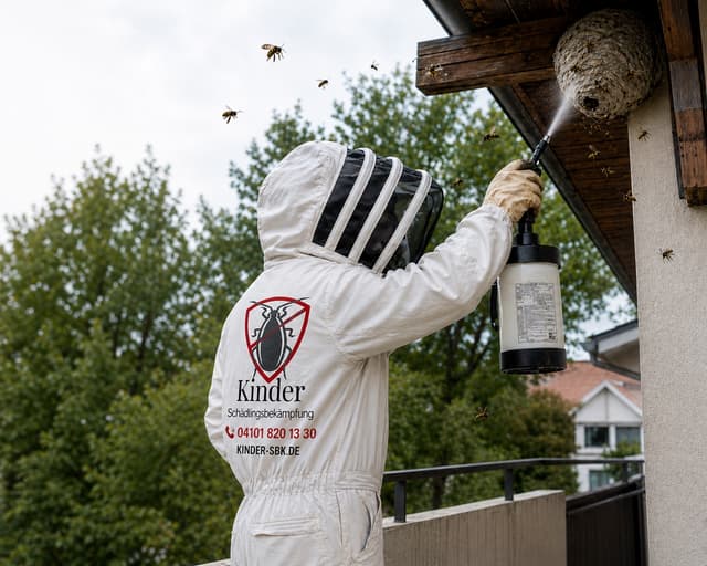 Zertifizierter Techniker bei der Wespennest-Entfernung